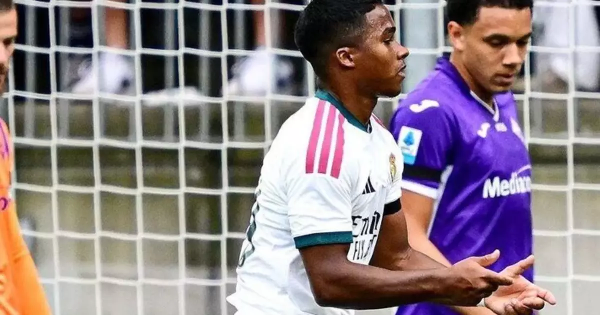 Endrick balança a rede em volta ao Real Madrid no empate por 2 a 2 contra a Fiorentina
