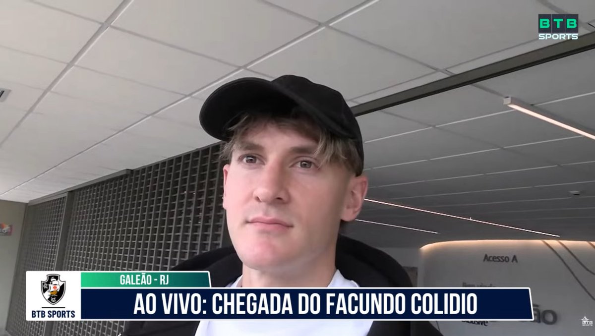 Facundo Colidio desembarca no Rio de Janeiro para reforçar o elenco do Vasco