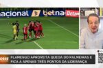 Flamengo reduz distância para o Palmeiras na tabela após tropeço do rival