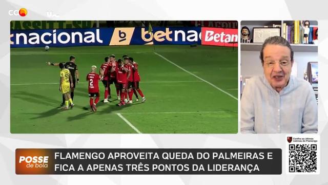 Flamengo reduz distância para o Palmeiras na tabela após tropeço do rival