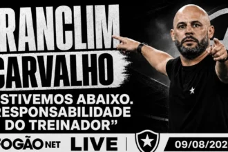 Franclim Carvalho assume responsabilidade após desempenho abaixo do esperado no Botafogo