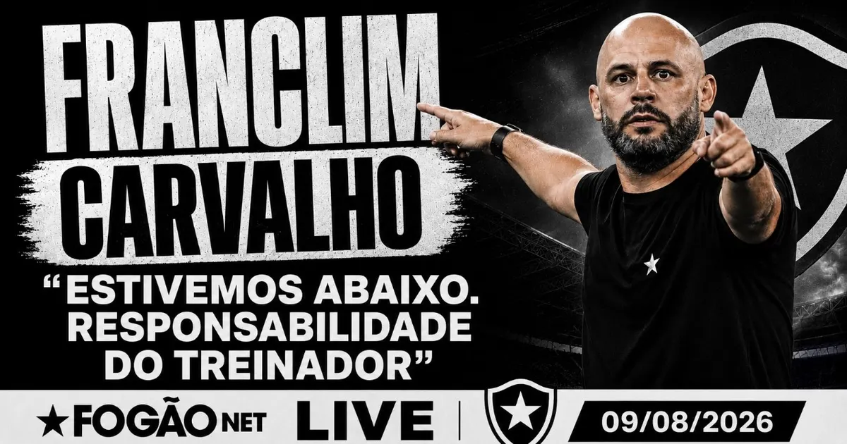 Franclim Carvalho assume responsabilidade após desempenho abaixo do esperado no Botafogo