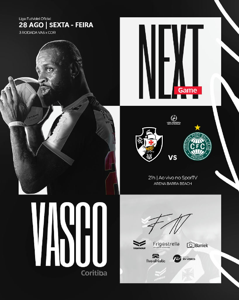 Futevôlei nacional agita a sexta-feira com confronto entre Vasco e Coritiba