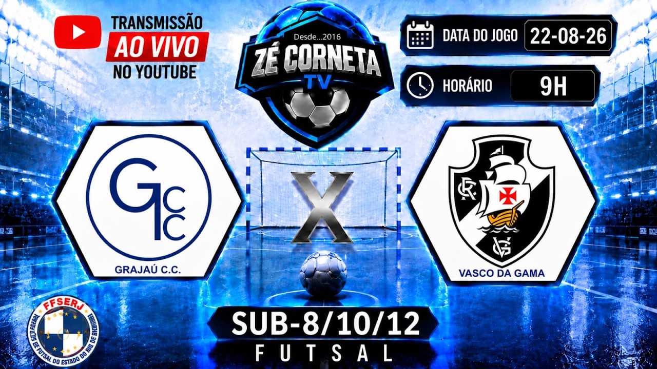 Futsal de base movimenta o fim de semana com confrontos entre Grajaú e Vasco