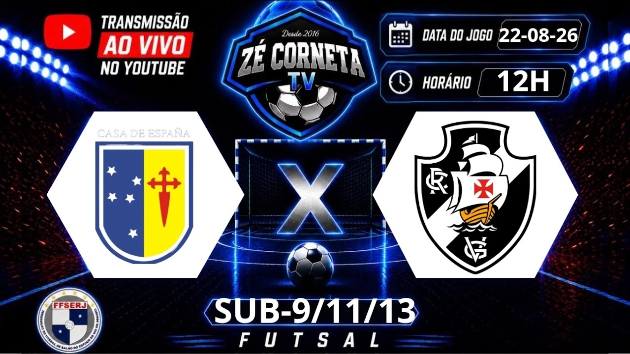 Futsal de base movimenta o fim de semana com confrontos entre Casa de España e Vasco