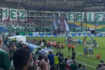 Gómez recebe homenagem monumental da torcida do Palmeiras no Nubank Parque