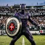 Inteligência artificial conecta clubes brasileiros a super-heróis, com o Vasco representado pelo Pantera Negra