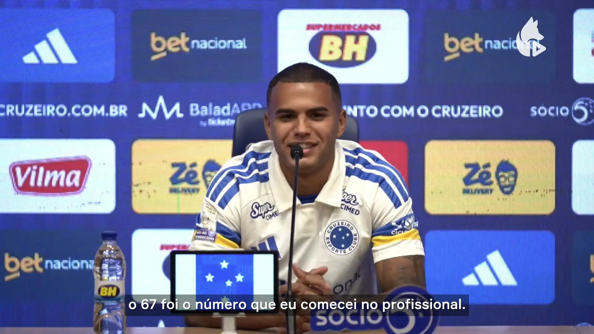 João Costa revela o significado por trás da camisa 67 no Cruzeiro