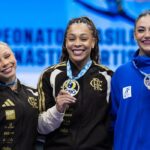 Lorrane Oliveira e Caio Souza sobem ao lugar mais alto do pódio no Brasileiro de Ginástica em Brasília