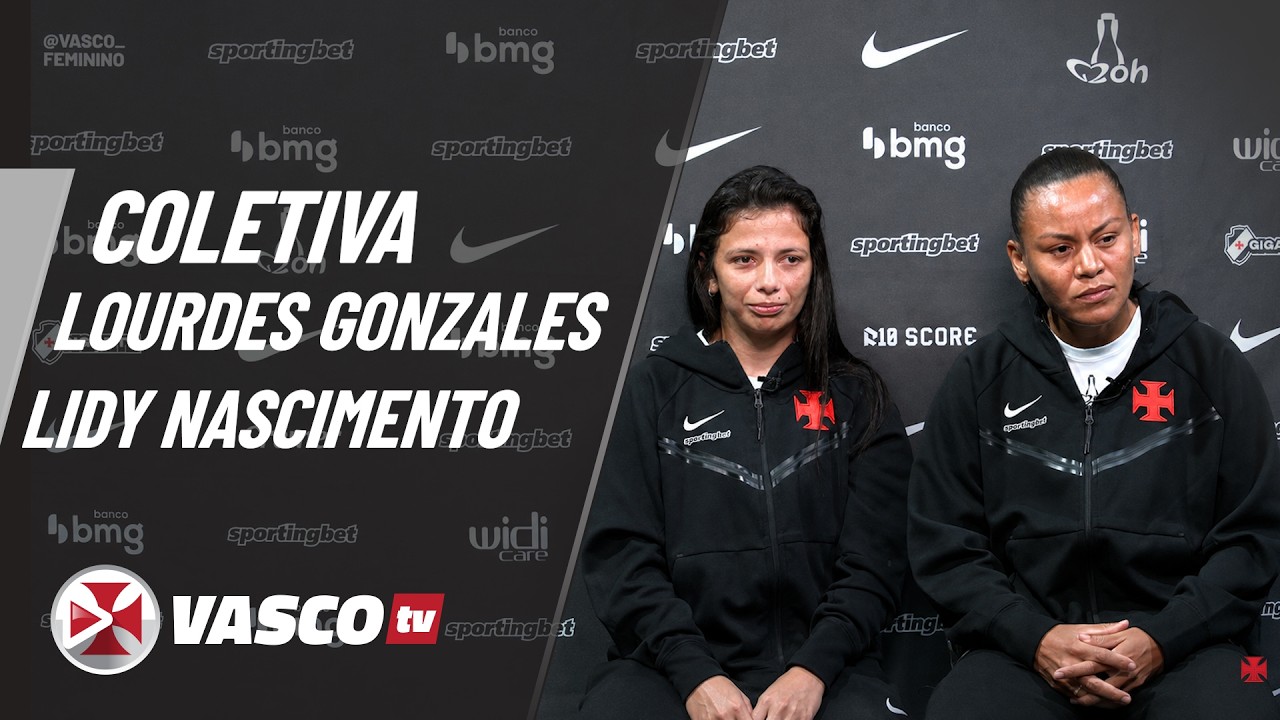 Lourdes Gonzales e Lidy Nascimento concedem entrevista coletiva no Vasco