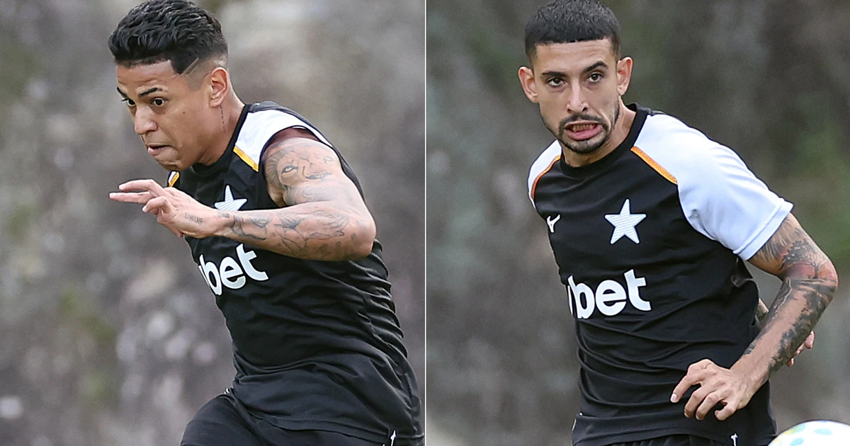 Matheus Martins e Santiago Rodríguez treinam no Botafogo em meio a negociações