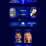 Olimpia e Vasco decidem vaga nas oitavas da Copa Sul-americana
