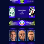 Palmeiras e Vasco se enfrentam pelo Brasileirão com transmissão definida na TV