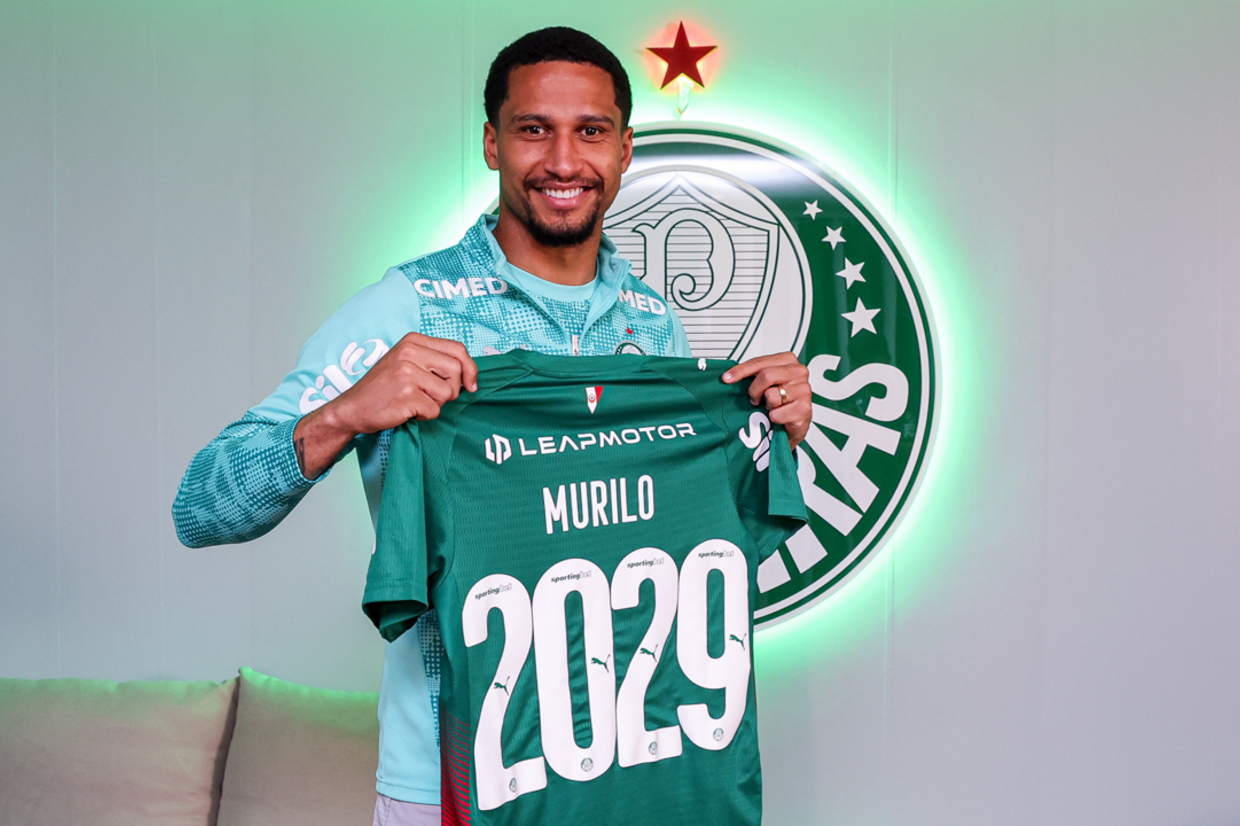 Palmeiras oficializa extensão de contrato com o zagueiro Murilo até 2029