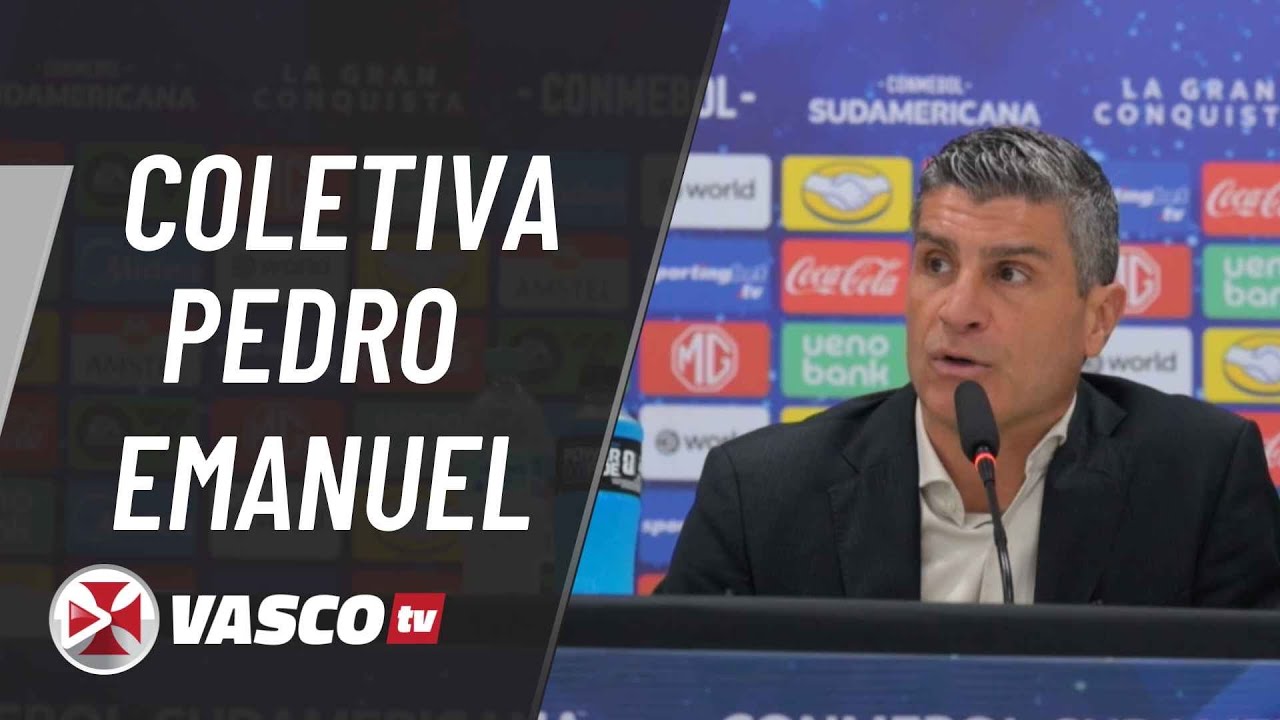 Pedro Emanuel analisa goleada do Vasco sobre o Olimpia em coletiva