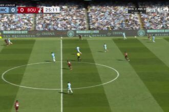 Rayan tem participação decisiva em jogada de gol do Bournemouth contra o Manchester City