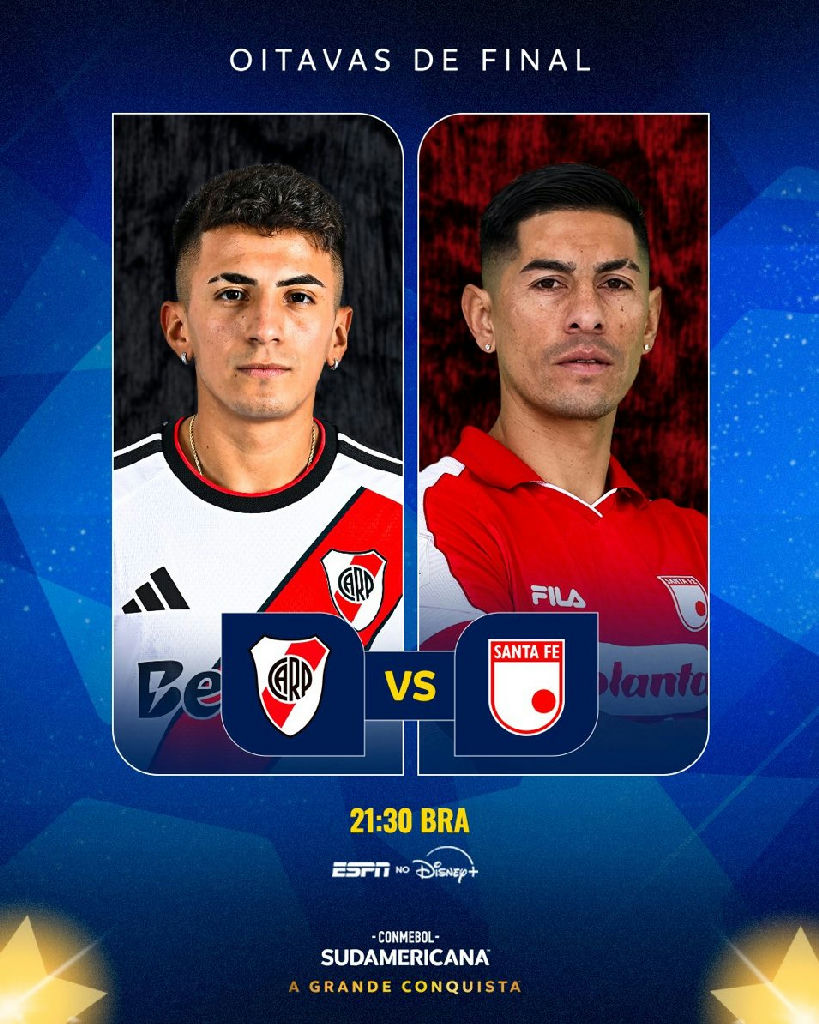 River Plate e Santa Fe decidem vaga nas quartas da Sul-americana nesta quarta-feira
