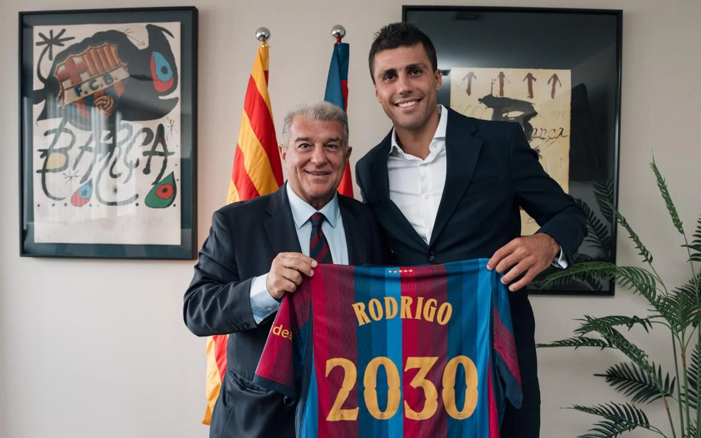 Rodri é o novo reforço do Barcelona com contrato válido até 2030