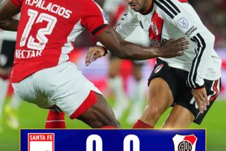 Santa Fe e River Plate empatam sem gols no primeiro duelo da Sul-americana