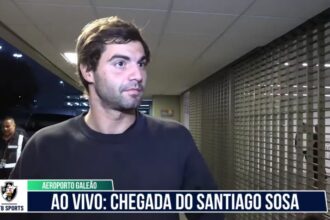 Santiago Sosa desembarca no Rio de Janeiro para reforçar o elenco vascaíno