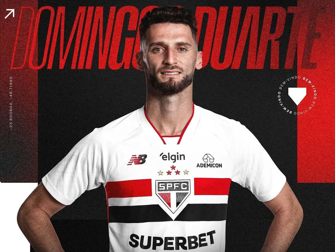São Paulo oficializa a contratação do zagueiro português Domingos Duarte
