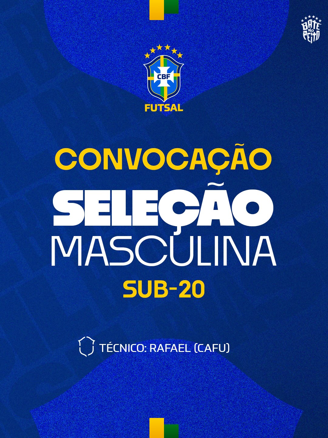 Seleção brasileira de futsal sub-20 define elenco para o sul-americano