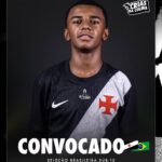 Seleção Brasileira Sub-15 chama o meia vascaíno Diego Bento para duelos contra o Uruguai em agosto
