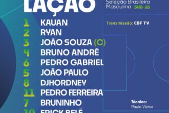Seleção brasileira sub-20 define escalação para amistoso contra a Bolívia