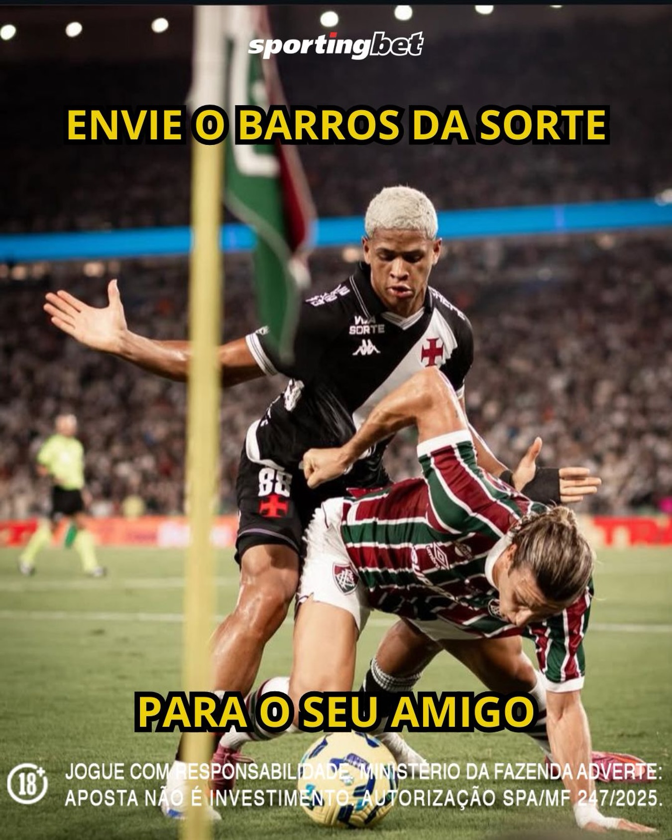 Sportingbet utiliza imagem de Barros em campanha de engajamento nas redes sociais
