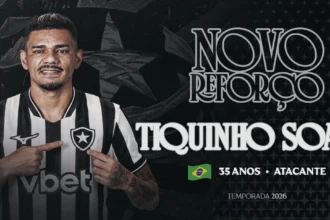 Tiquinho Soares retorna ao Botafogo para reforçar o elenco na temporada 2026