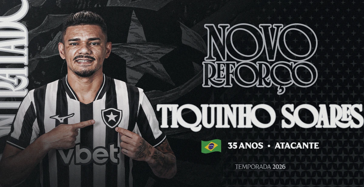 Tiquinho Soares retorna ao Botafogo para reforçar o elenco na temporada 2026