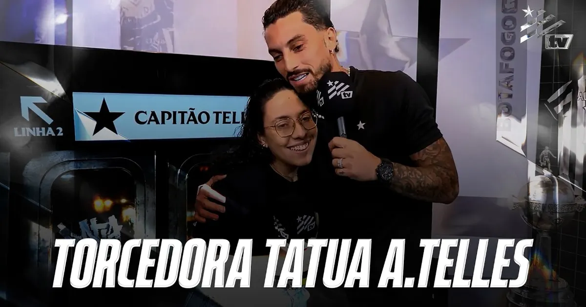 Torcedora do Botafogo eterniza autógrafo de Alex Telles na pele