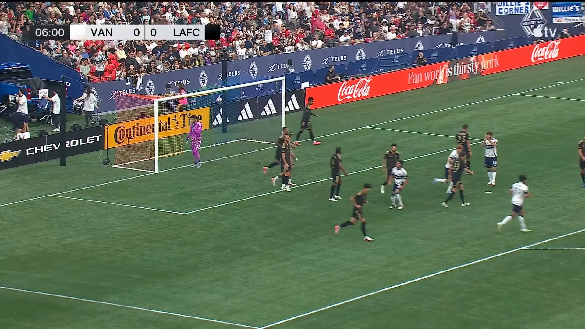Vancouver Whitecaps e LAFC empatam sem gols em duelo pela MLS