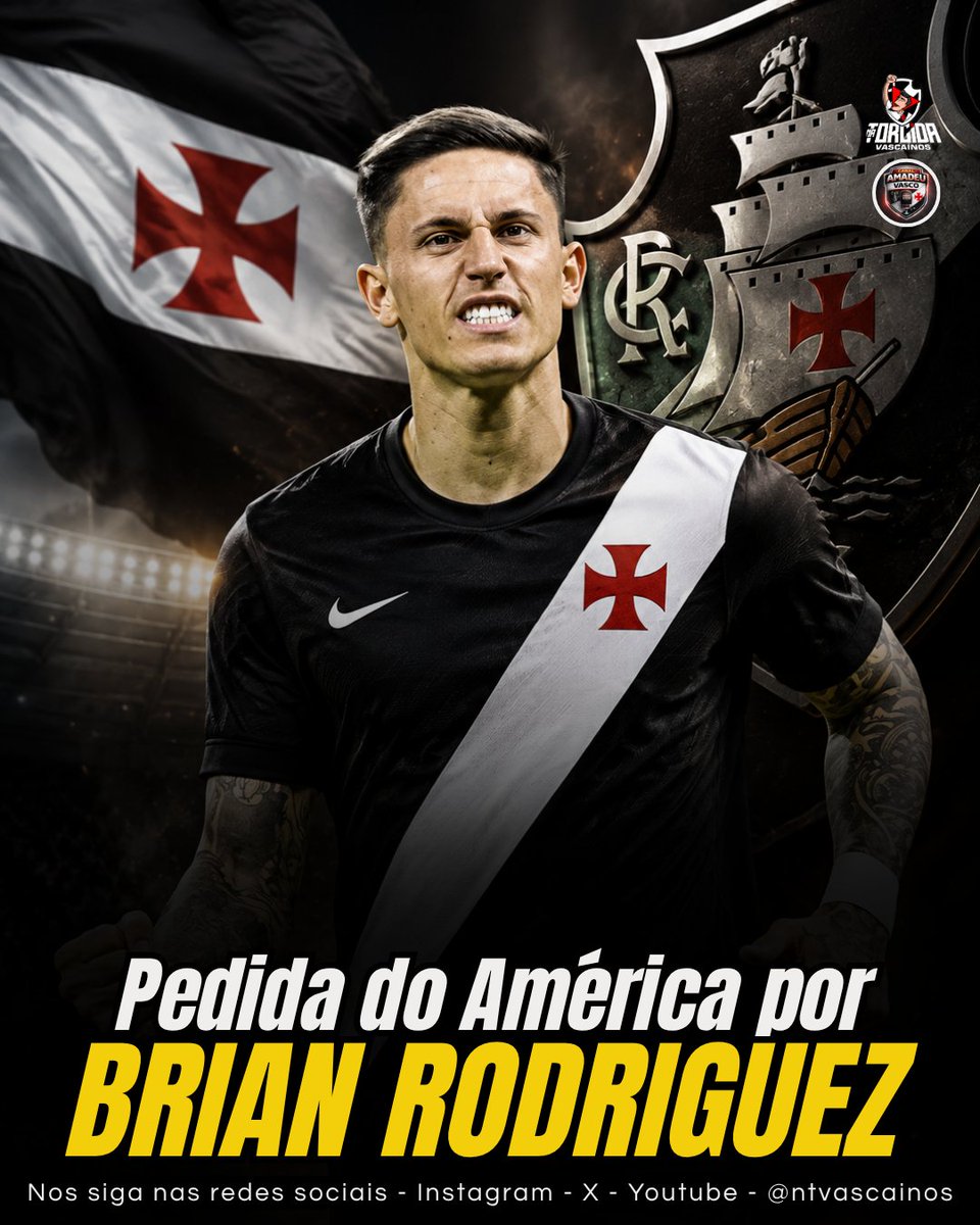 Vasco avalia exigências financeiras do América-mex para contratar Brian Rodríguez