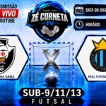 Vasco da Gama enfrenta Real Futebol Clube em rodada tripla pelo estadual de futsal