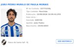 Vasco da Gama oficializa rescisão contratual de João Pedro