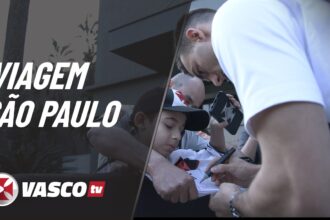 Vasco da Gama registra bastidores da viagem do elenco para confronto em São Paulo