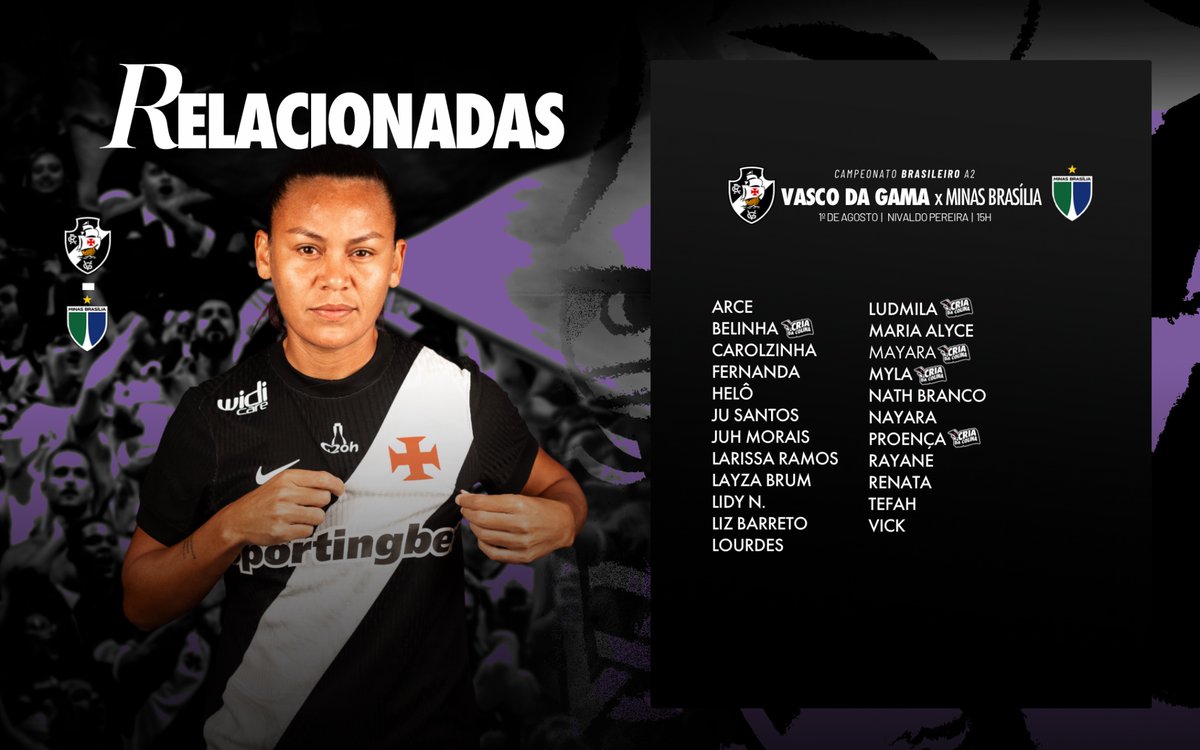 Vasco define elenco para confronto decisivo contra o Minas Brasília no Brasileiro a2