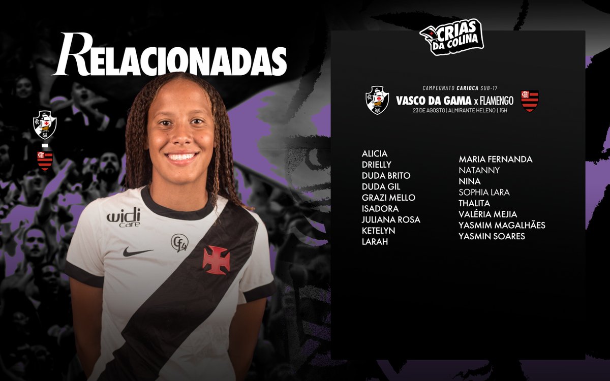 Vasco define elenco para o clássico contra o Flamengo no Campeonato Carioca Sub-17