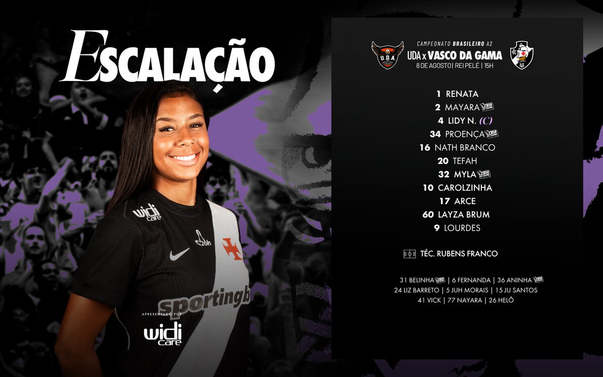 Vasco define escalação para confronto contra o UDA no estádio Rei Pelé