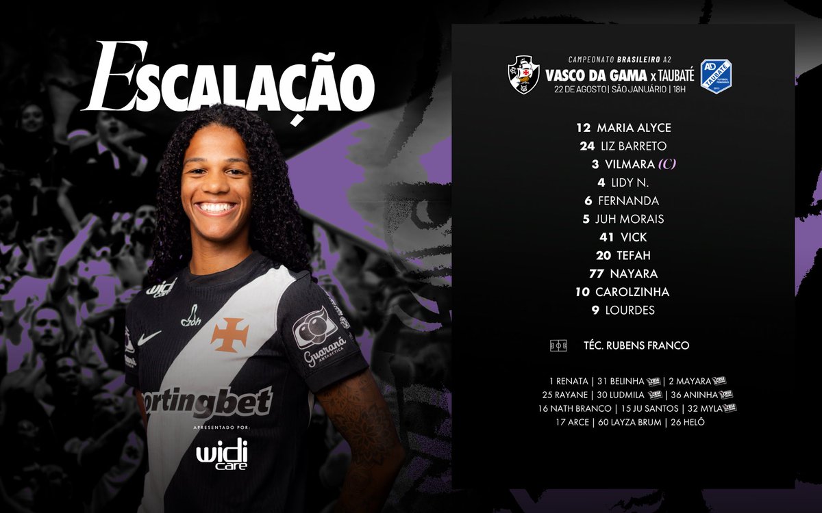 Vasco define escalação para confronto decisivo contra o Taubaté no Brasileirão a2