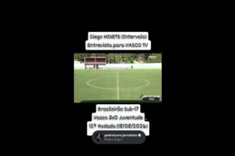 Vasco domina Juventude no Brasileirão sub-17 com brilho de Diego Minete