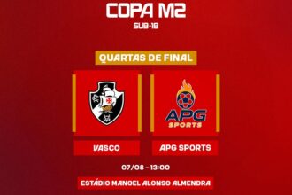 Vasco e APG Sports duelam por vaga nas semifinais da Copa M2 Sub-18