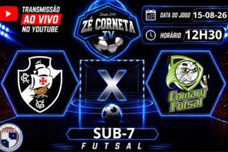 Vasco e Comary se enfrentam pelo Campeonato Estadual de Futsal Sub-7