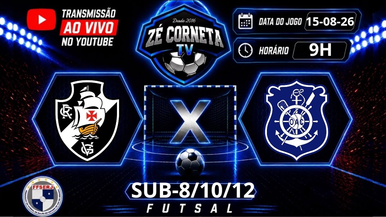Vasco e Olaria se enfrentam pelas categorias de base do futsal estadual