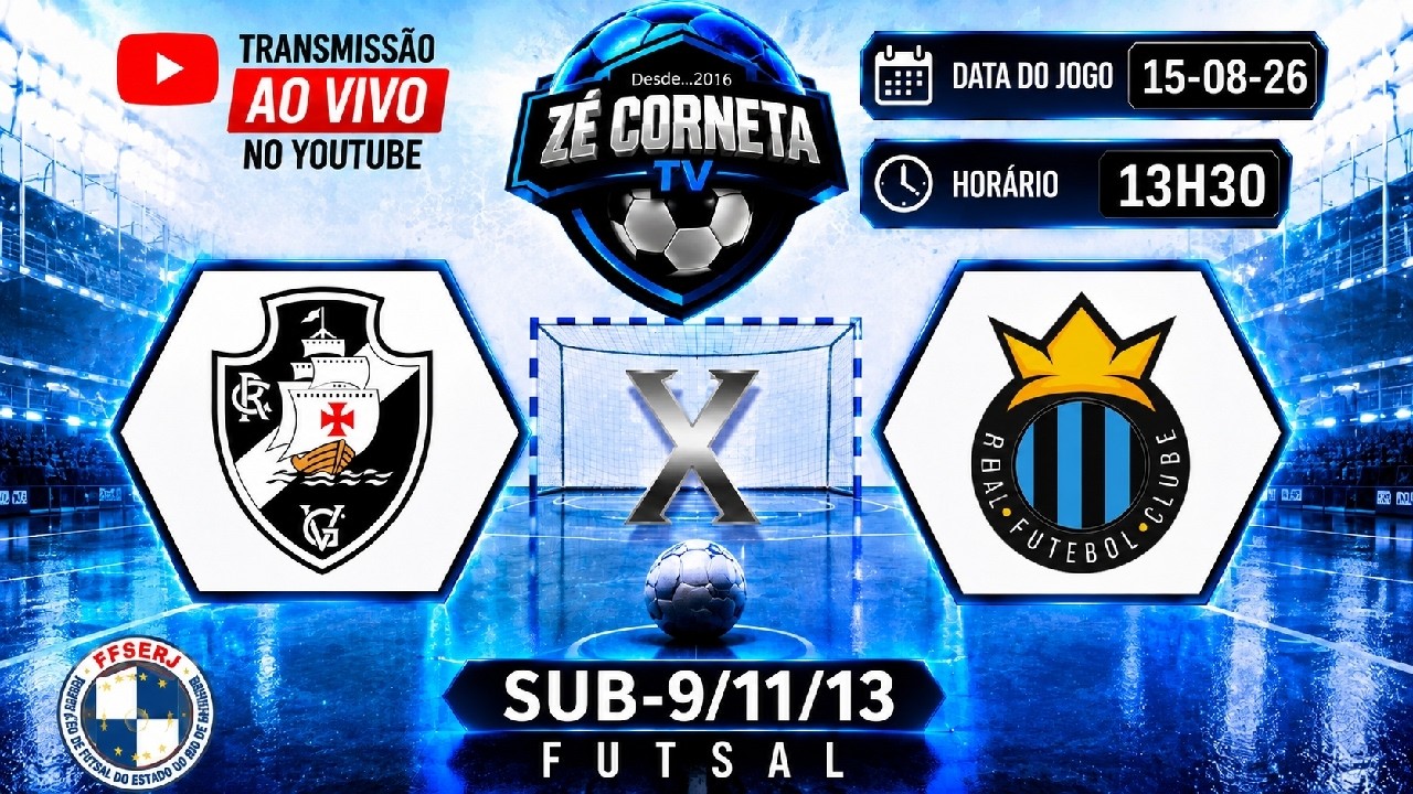 Vasco e Real se enfrentam pelas categorias de base do futsal estadual