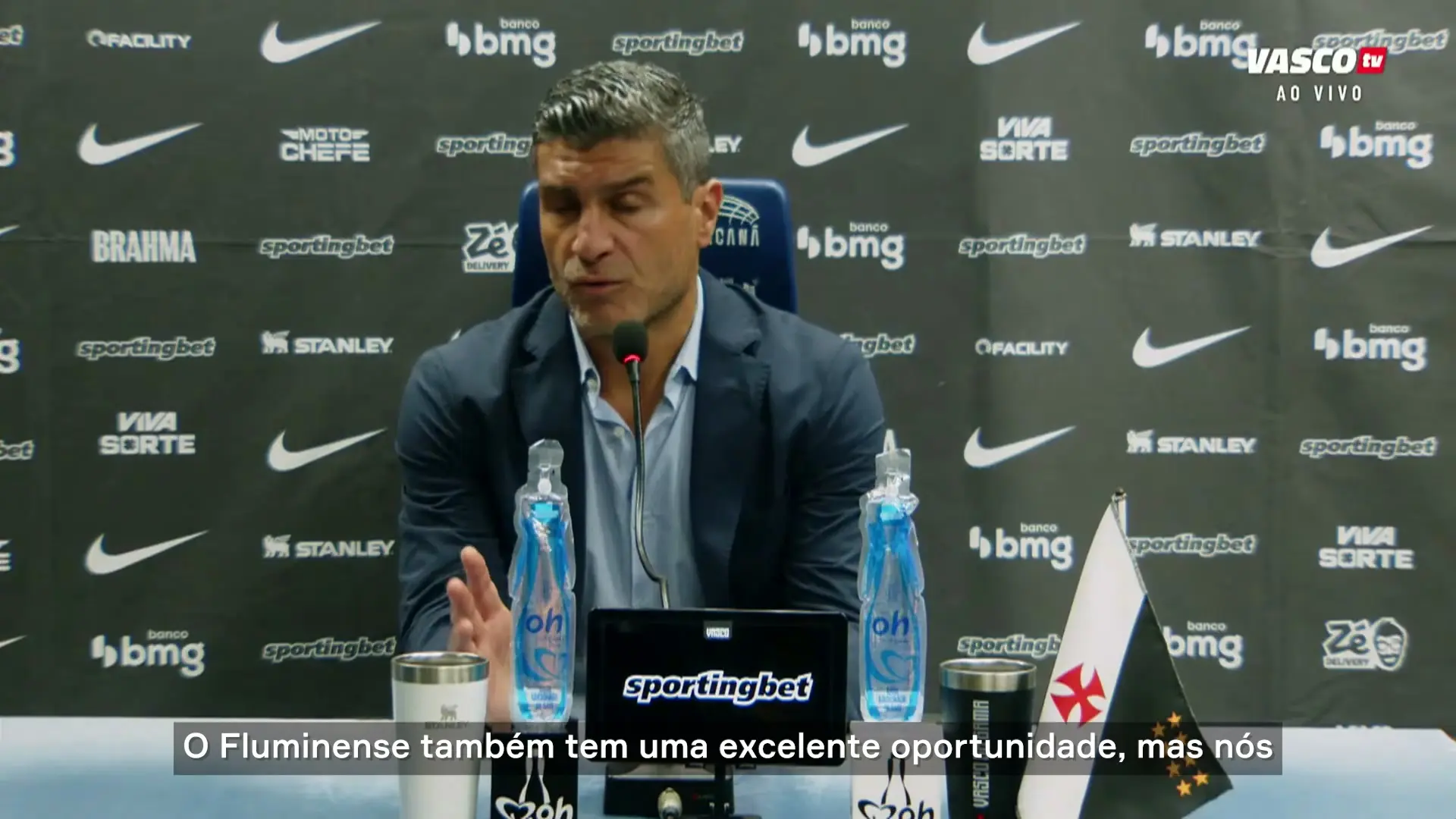 Vasco empata com Fluminense e Pedro Emanuel destaca desempenho da equipe