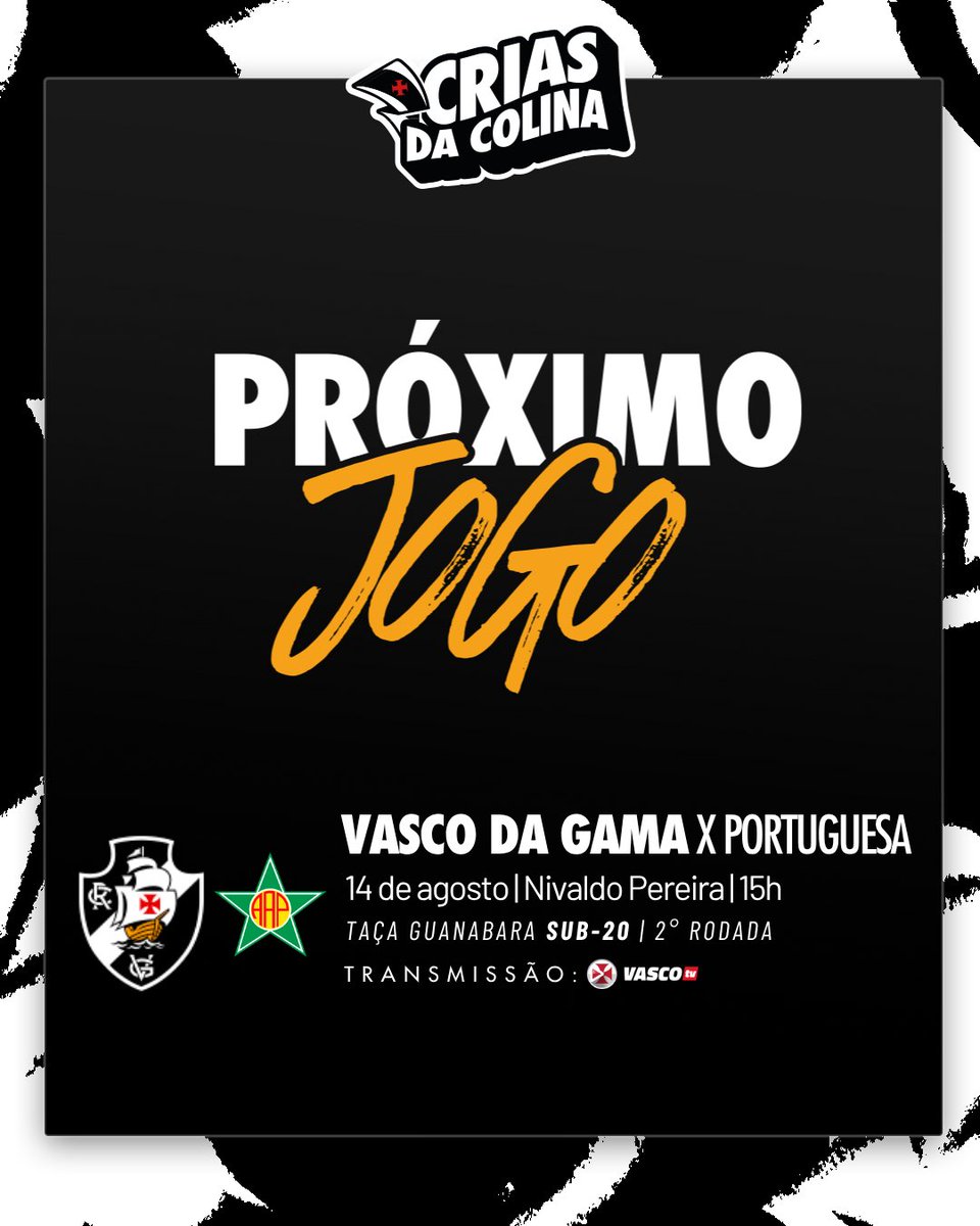 Vasco encara a Portuguesa pela segunda rodada da Taça Guanabara sub-20