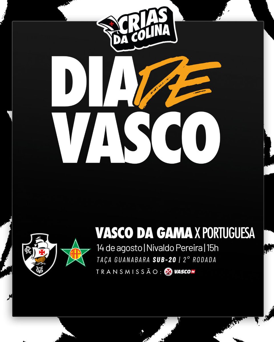 Vasco encara a Portuguesa pela segunda rodada da Taça Guanabara sub-20
