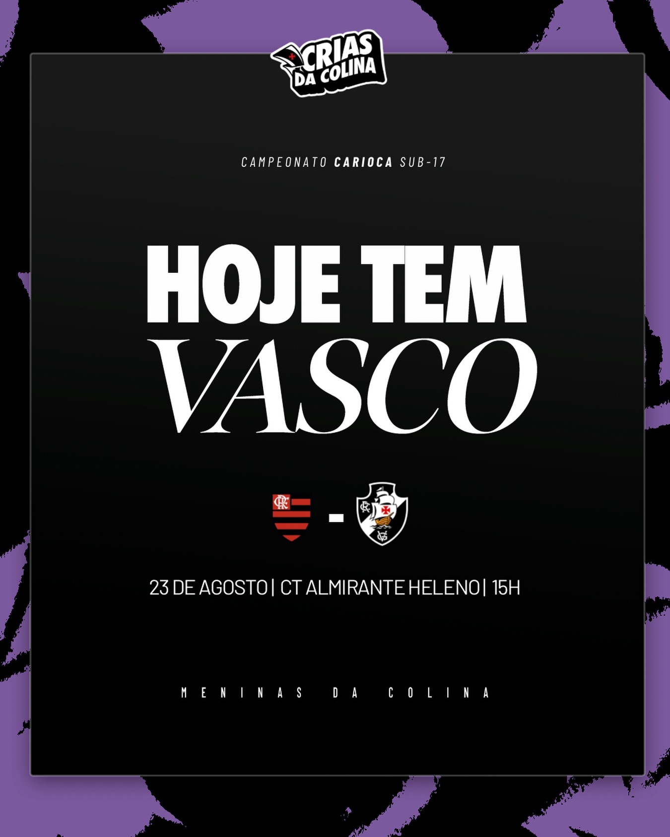 Vasco estreia no Campeonato Carioca sub-17 feminino contra o Flamengo